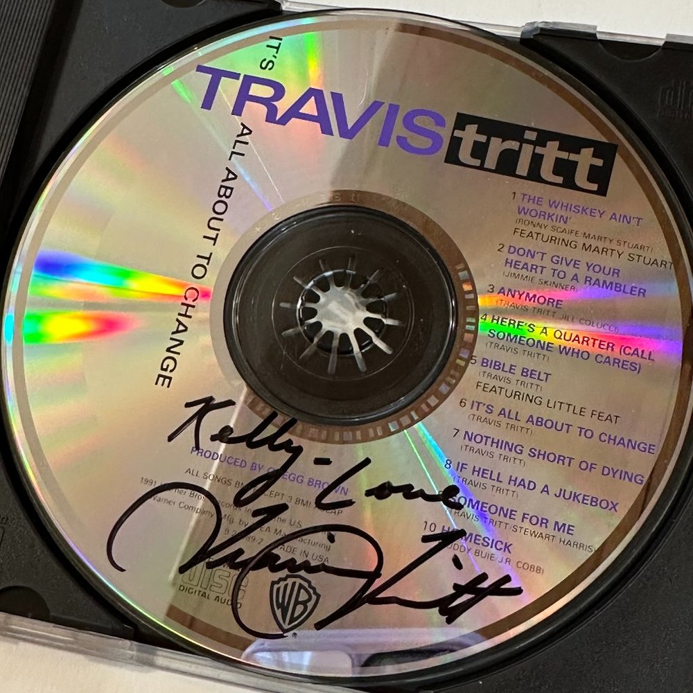 signed Travis Tritt CD : It's All About to Change